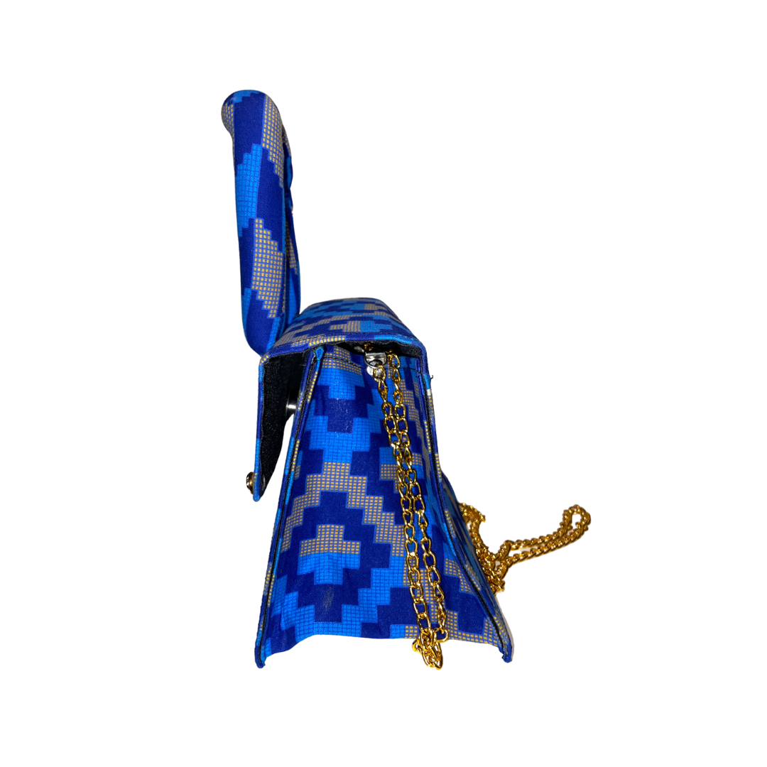 Azure TJP - African Print Mini Bag / Ankara Mini Bag