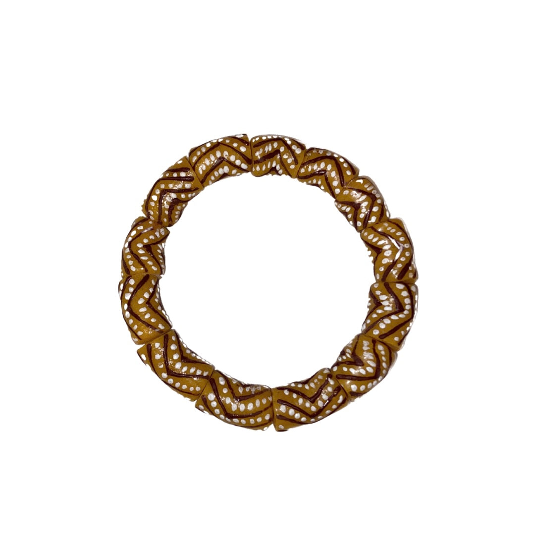 African Beads Bracelet - Brown