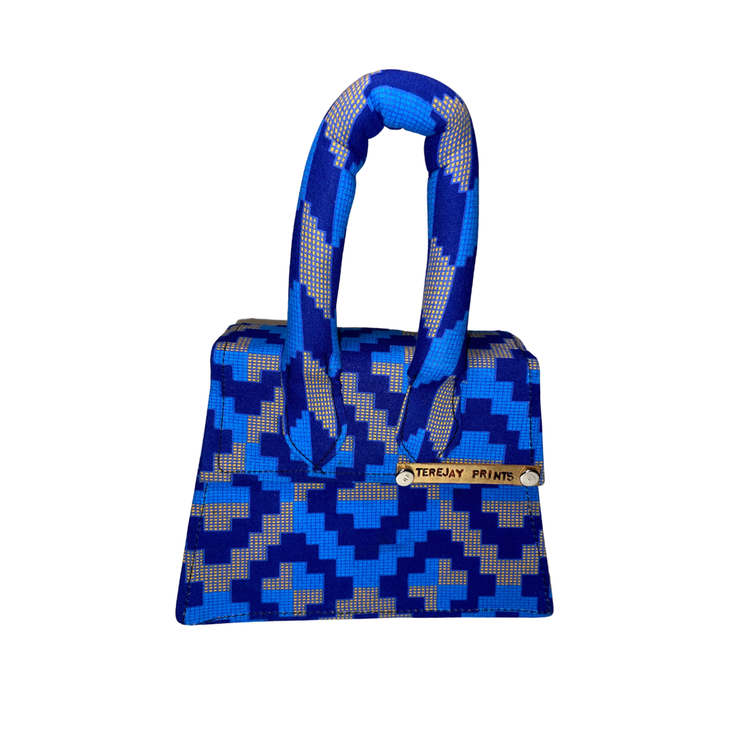 Azure TJP - African Print Mini Bag / Ankara Mini Bag