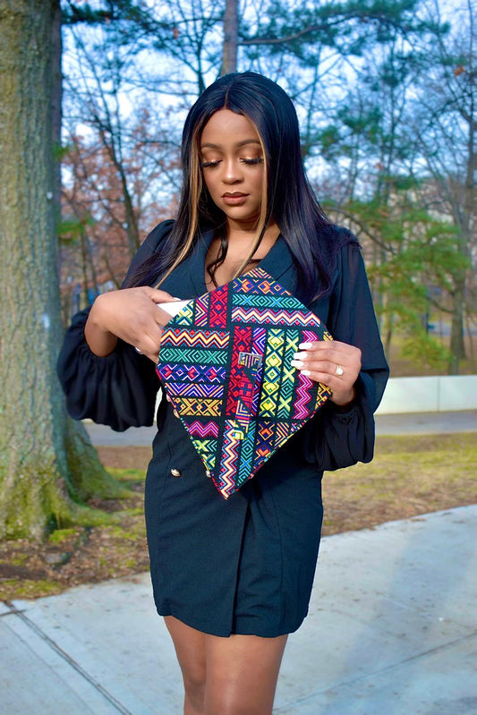 Shalewa Triangle African Print bag