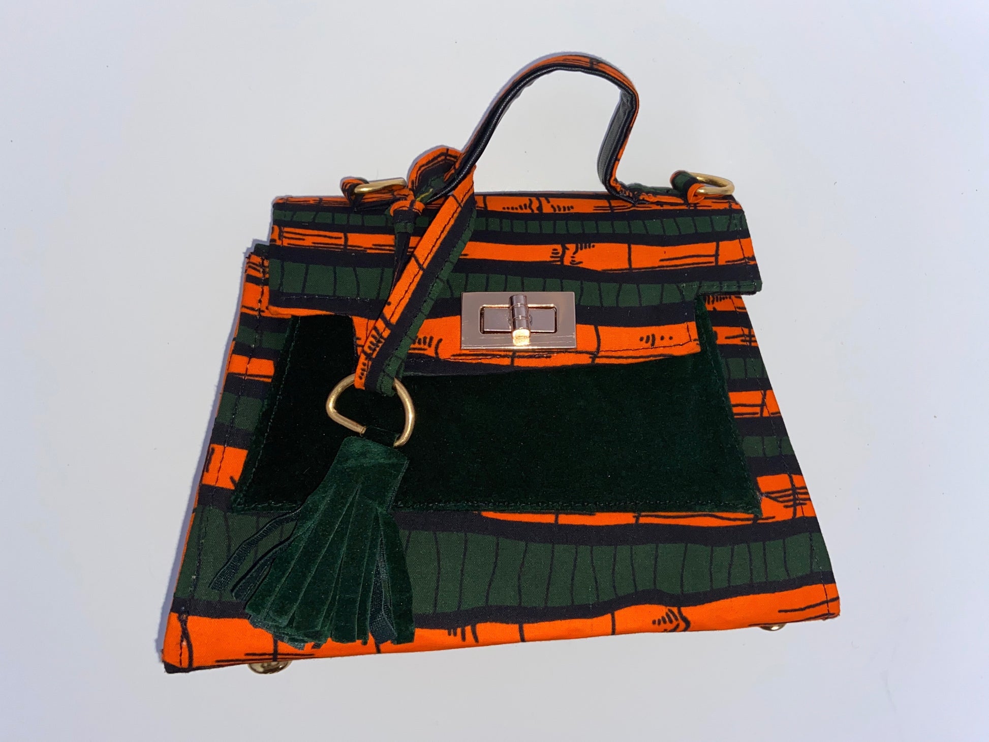Green Ada Mini Bag - African Print Mini Bag - Terejay