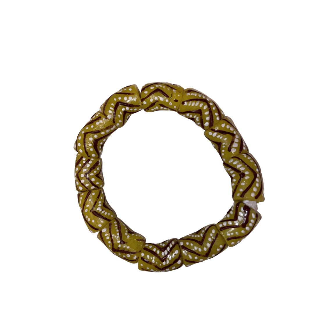 African Beads Bracelet - Green